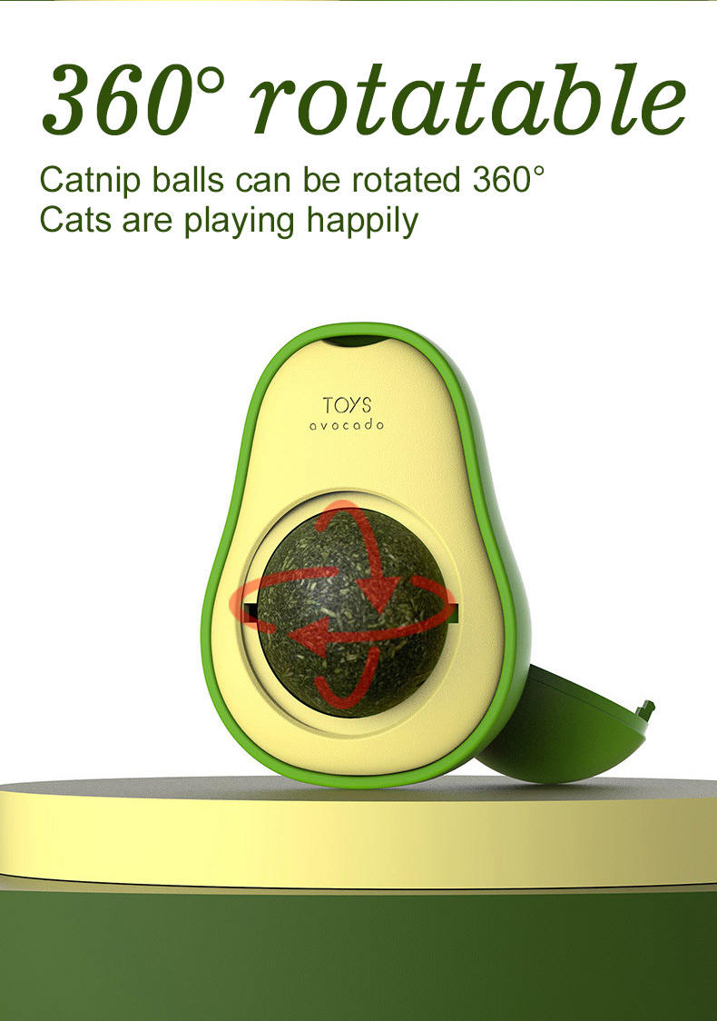 Juguete Giratorio de Aguacate con Catnip para Gatos