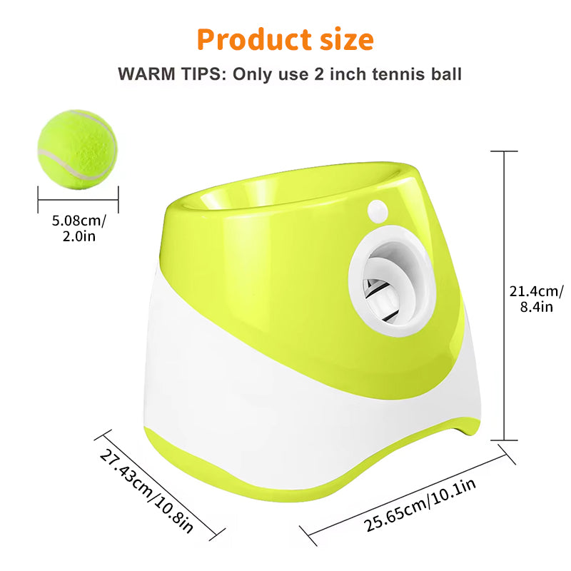 Lanzador Automático de Pelotas para Mascotas – Recargable con 3 Pelotas Incluidas