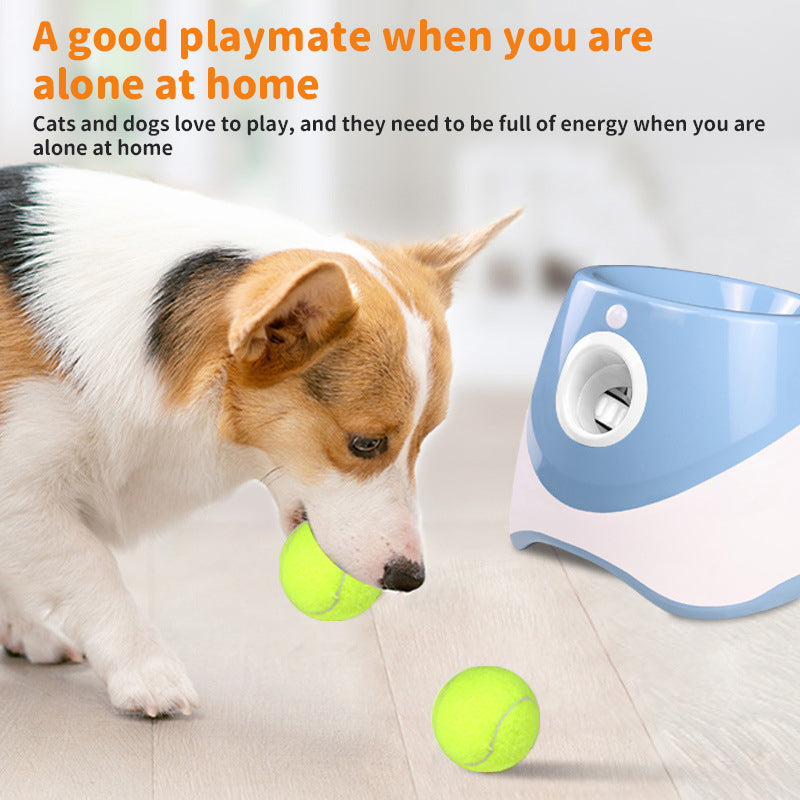 Lanzador Automático de Pelotas para Mascotas – Recargable con 3 Pelotas Incluidas