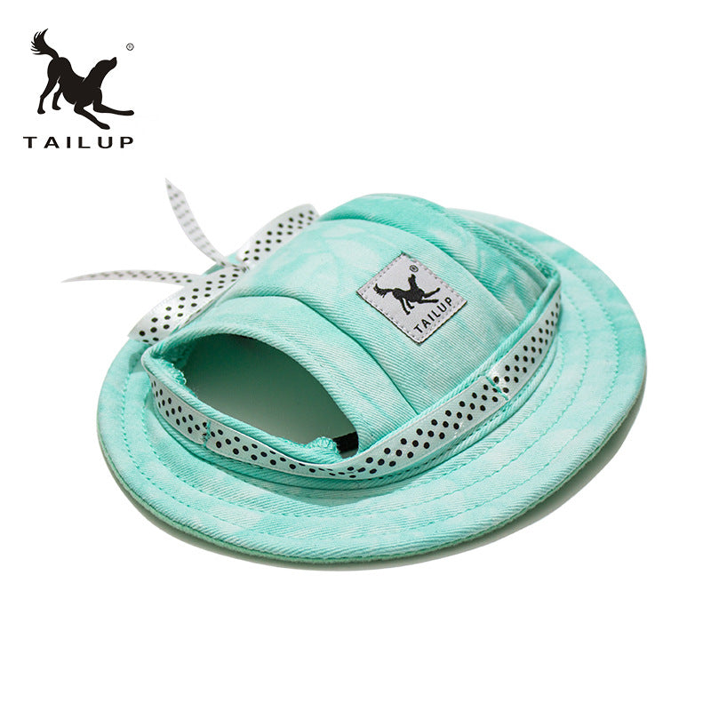 Gorro de sol para gatos y perros pequeños – Protección UV con diseño nube y cierre ajustable