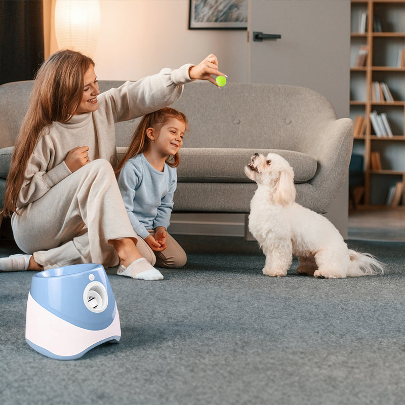 Lanzador Automático de Pelotas para Mascotas – Recargable con 3 Pelotas Incluidas