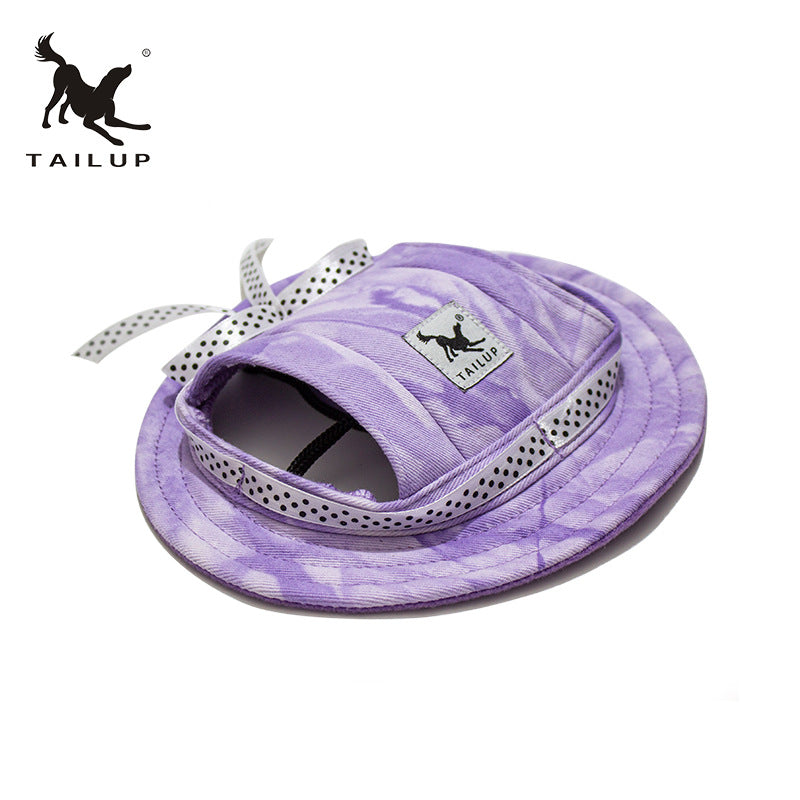 Gorro de sol para gatos y perros pequeños – Protección UV con diseño nube y cierre ajustable