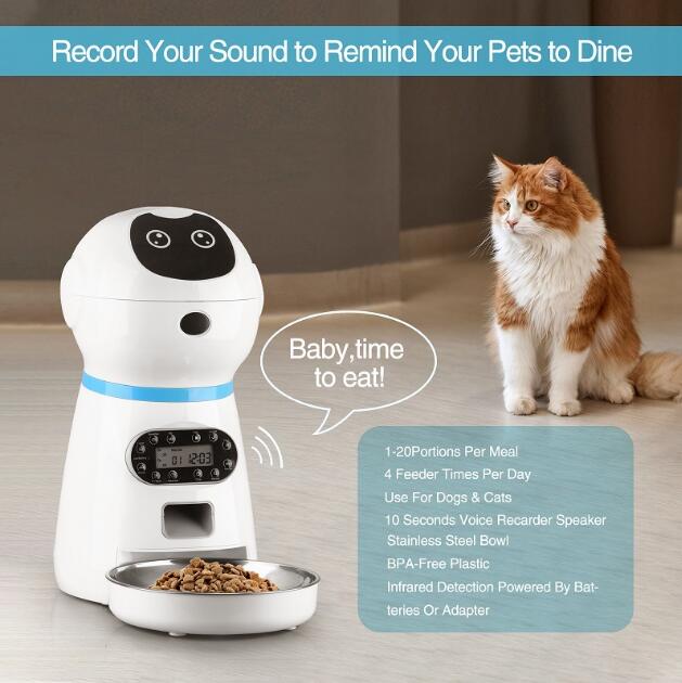 Comedero Automático Robot Inteligente para Mascotas
